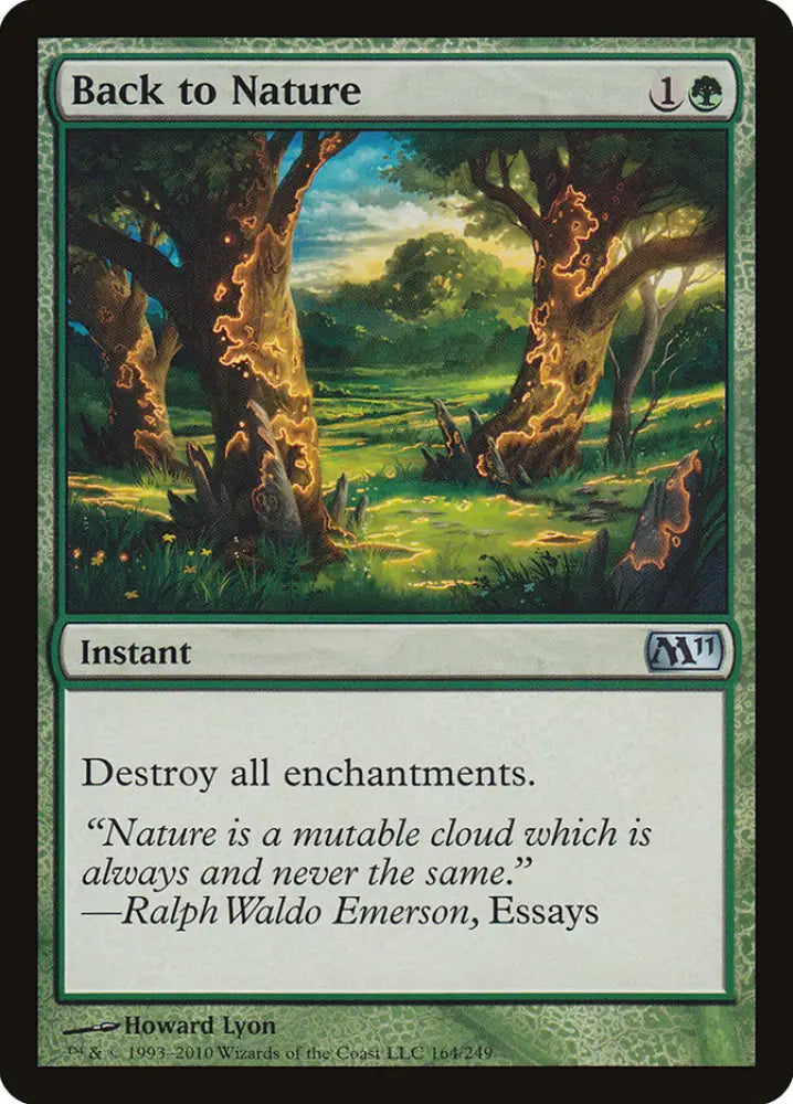 Back to Nature [Magic 2011] - MTG Single