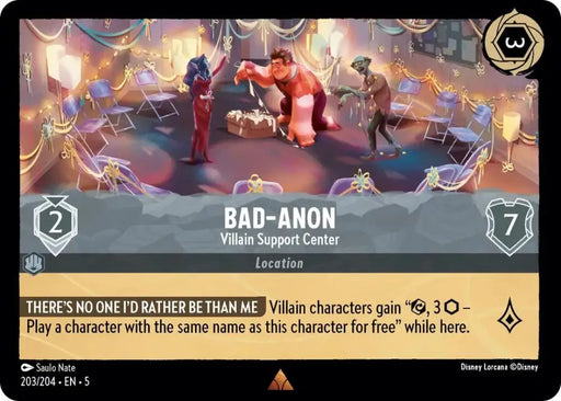 Bad-Anon - Villain Support Center (203/204) [Shimmering Skies] - Lorcana Single