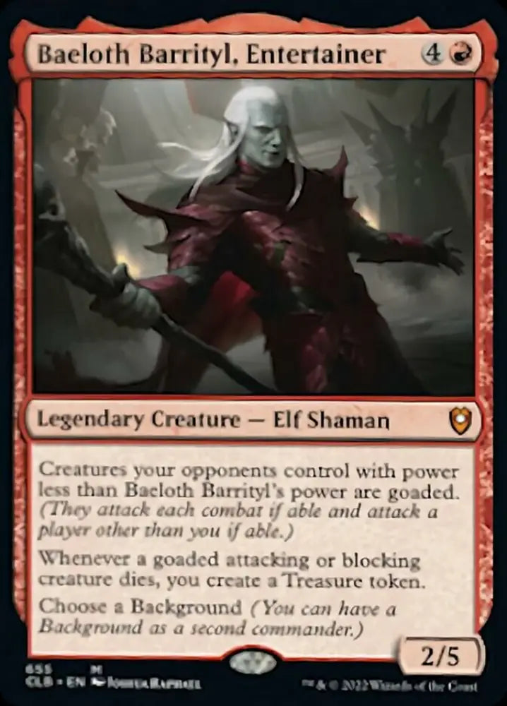 Baeloth Barrityl Entertainer [Commander Legends: Battle for Baldur’s Gate] - MTG Single