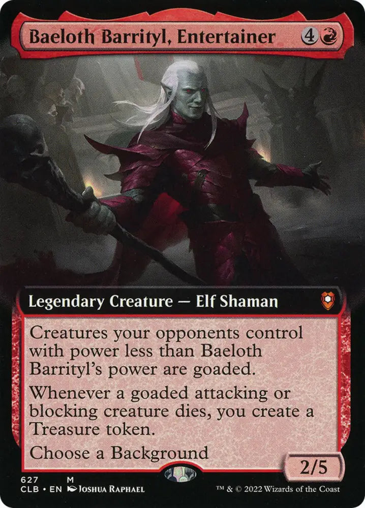 Baeloth Barrityl Entertainer (Extended Art) [Commander Legends: Battle for Baldur’s Gate] - MTG Single