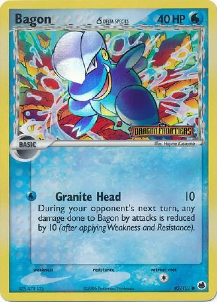 Bagon (43/101) (Delta Species) (Stamped) [EX: Dragon Frontiers] - Pokemon Single