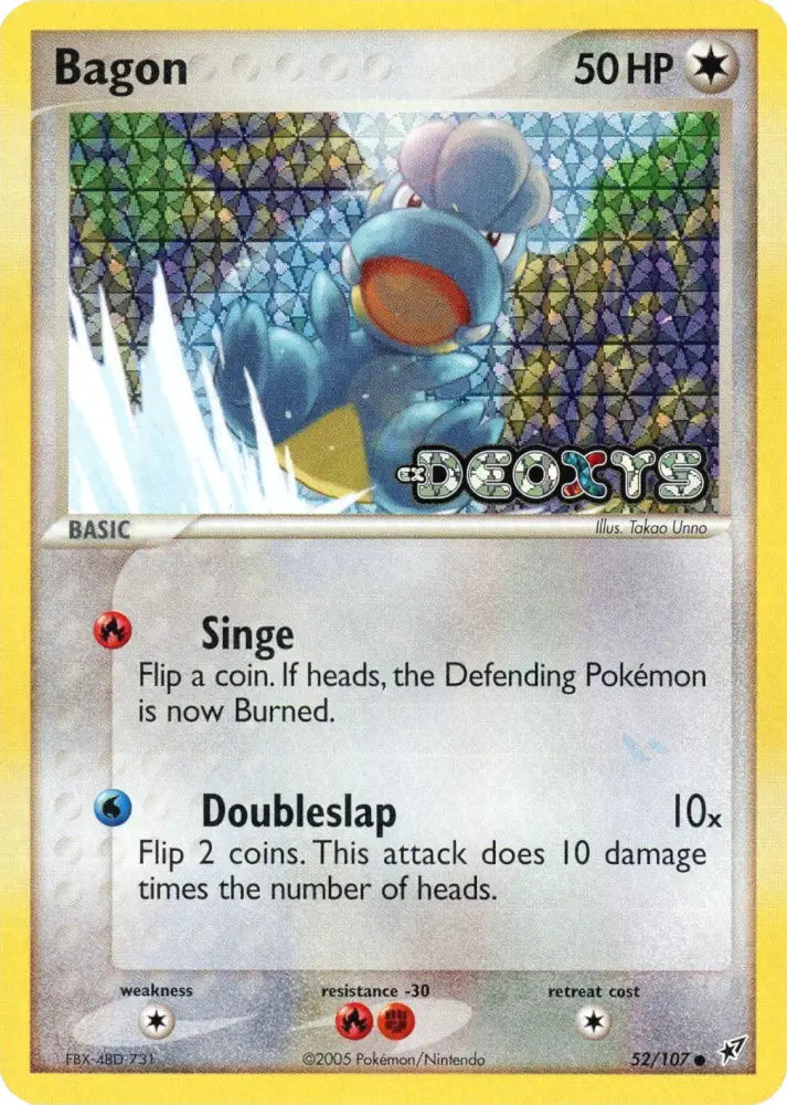 Bagon (52/107) (Stamped) [EX: Deoxys] - Pokemon Single