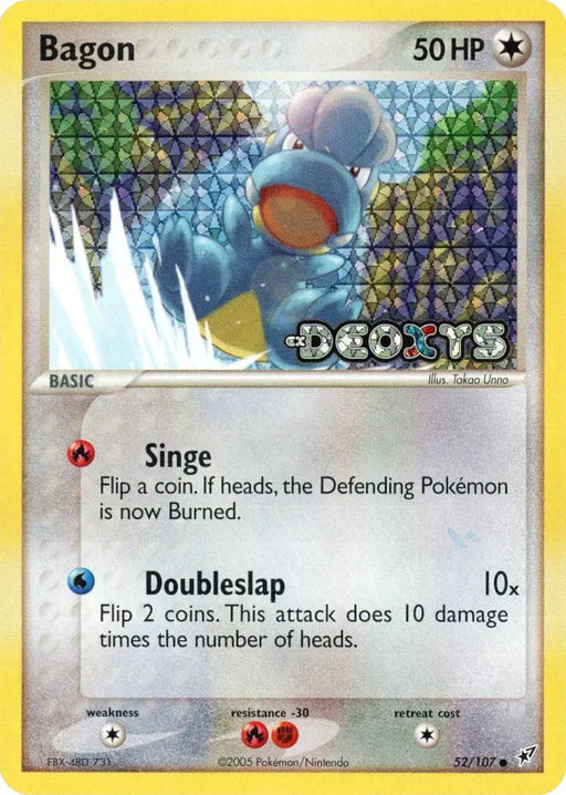 Bagon (52/107) (Stamped) [EX: Deoxys] - Pokemon Single