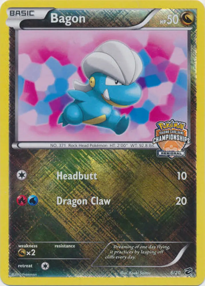 Bagon (6/20) (Regional Championship) [Black & White: Dragon Vault] - Pokemon Single