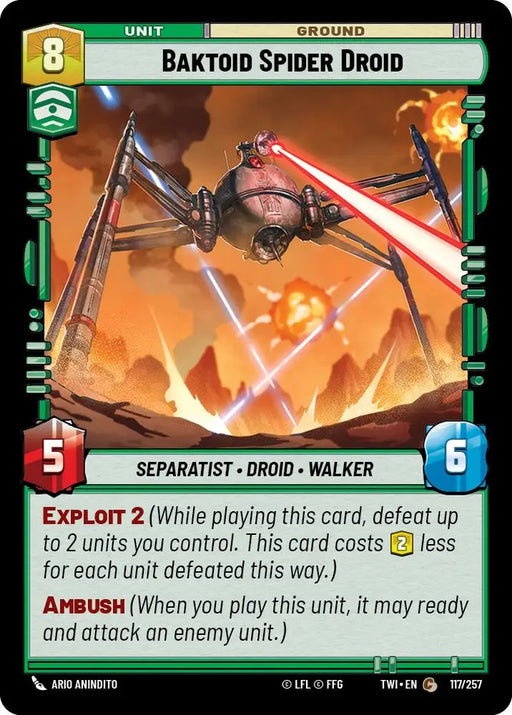 Baktoid Spider Droid (117/257) [Twilight of the Republic] - Star Wars: Unlimited Single
