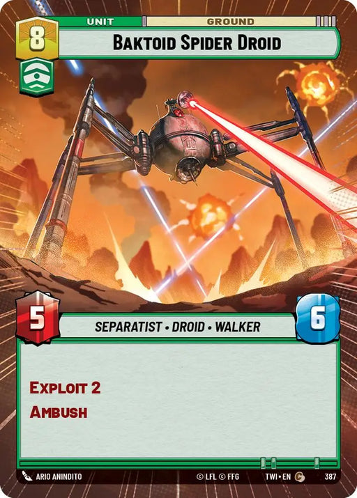 Baktoid Spider Droid (Hyperspace) (387) [Twilight of the Republic] - Star Wars: Unlimited Single