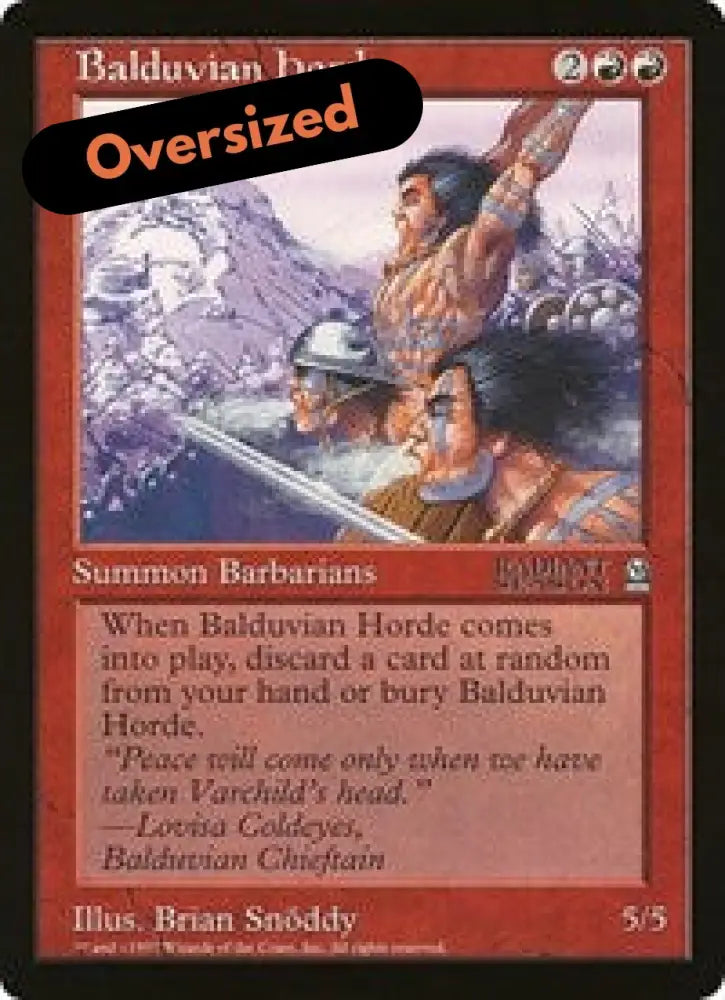 Balduvian Horde (Oversized) [Oversize Cards] - MTG Single