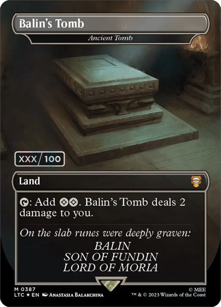 Balin’s Tomb - Ancient Tomb (Serialized) [The Lord of the Rings: Tales of Middle-Earth Commander] - MTG Single