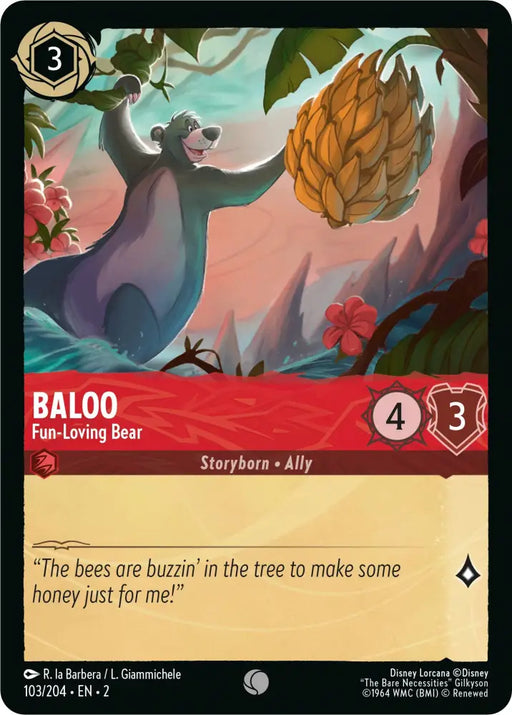Baloo - Fun-Loving Bear (103/204) [Rise of the Floodborn] - Lorcana Single