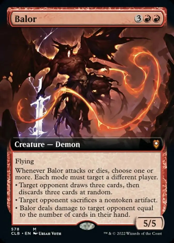 Balor (Extended Art) [Commander Legends: Battle for Baldur’s Gate] - MTG Single