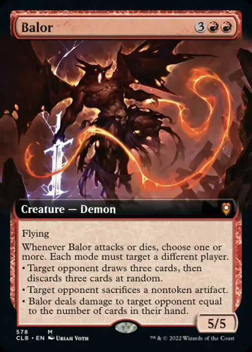 Balor (Extended Art) [Commander Legends: Battle for Baldur’s Gate] - MTG Single