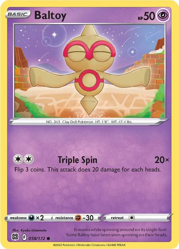 Baltoy (058/172) [Sword & Shield: Brilliant Stars] - Pokemon Single