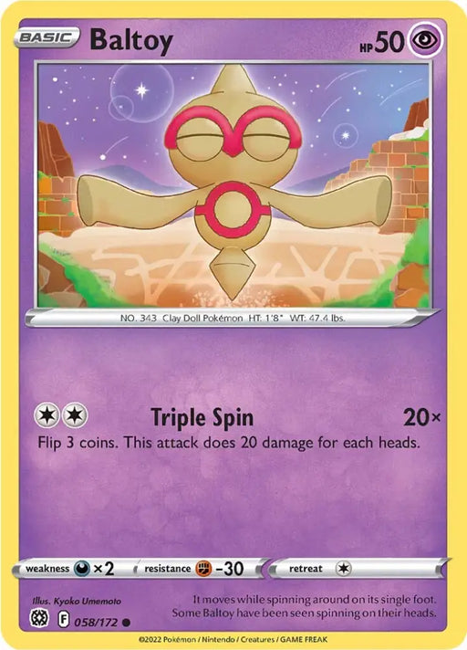 Baltoy (058/172) [Sword & Shield: Brilliant Stars] - Pokemon Single