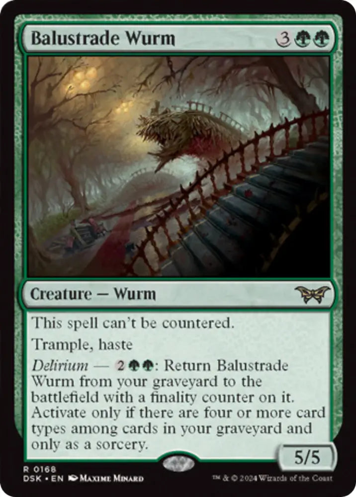 Balustrade Wurm [Duskmourn: House of Horror] - MTG Single
