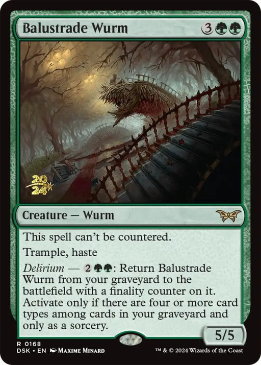 Balustrade Wurm [Duskmourn: House of Horror Prerelease Promos] - MTG Single