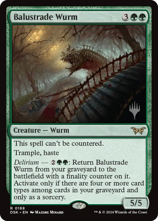 Balustrade Wurm (Promo Pack) [Duskmourn: House of Horror Promos] - MTG Single