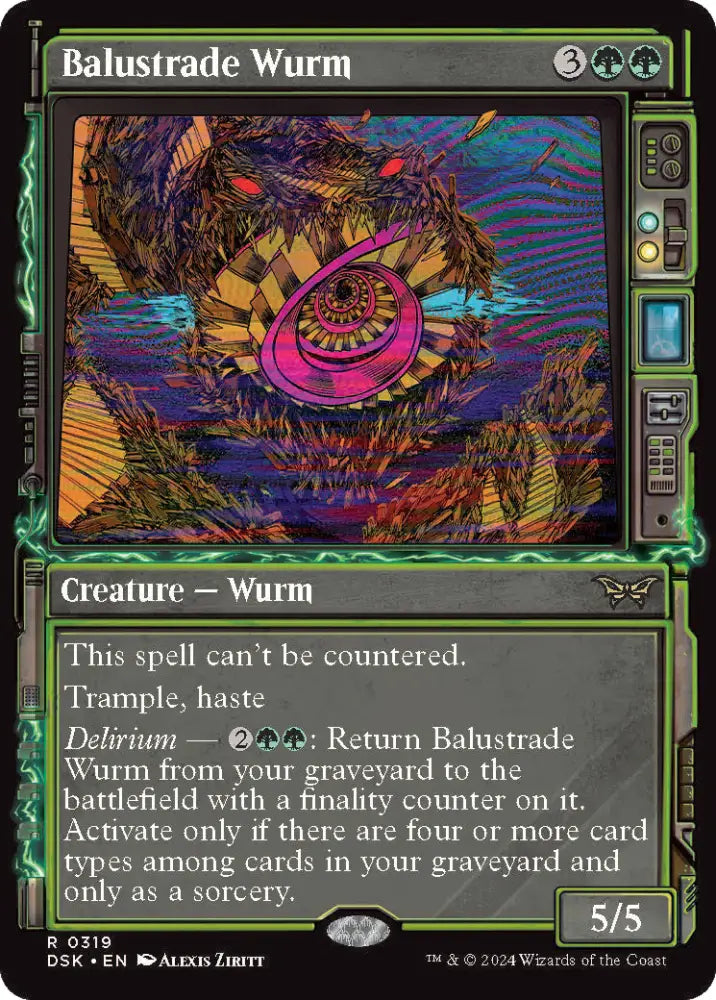 Balustrade Wurm (Showcase) [Duskmourn: House of Horror] - MTG Single