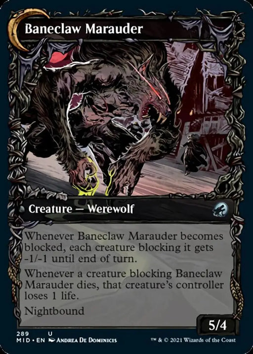 Baneblade Scoundrel // Baneclaw Marauder (Showcase Equinox) [Innistrad: Midnight Hunt] - MTG Single