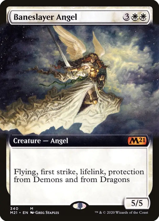 Baneslayer Angel (Extended Art) [Core Set 2021] - MTG Single