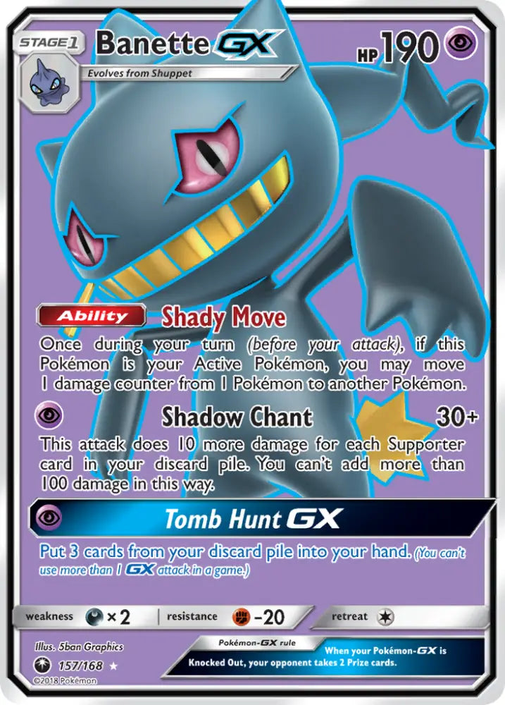 Banette GX (157/168) [Sun & Moon: Celestial Storm] - Pokemon Single