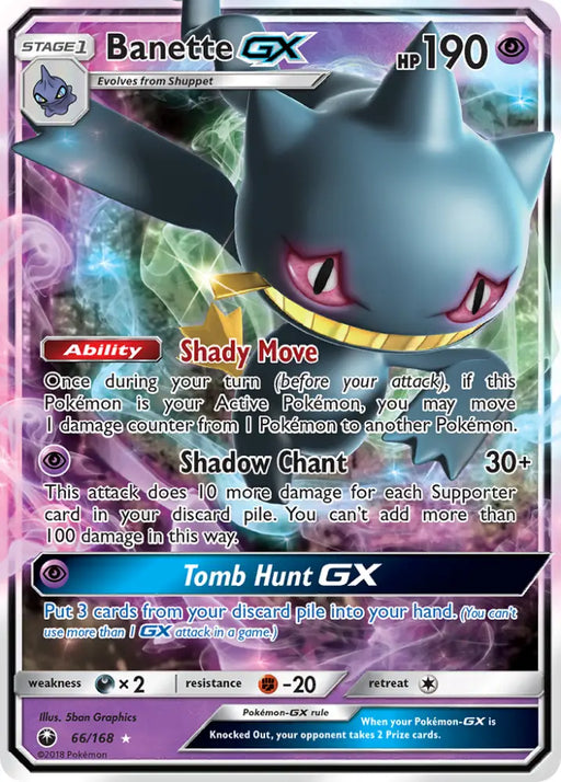 Banette GX (66/168) [Sun & Moon: Celestial Storm] - Pokemon Single