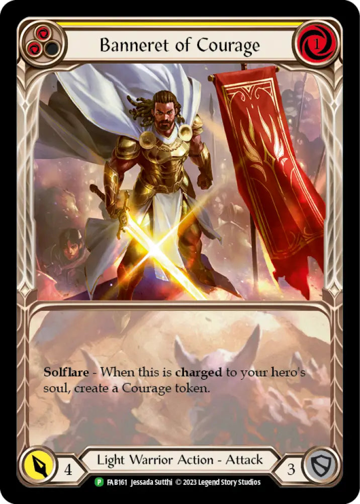 Banneret of Courage [FAB161] (Promo) Rainbow Foil - Flesh And Blood Single