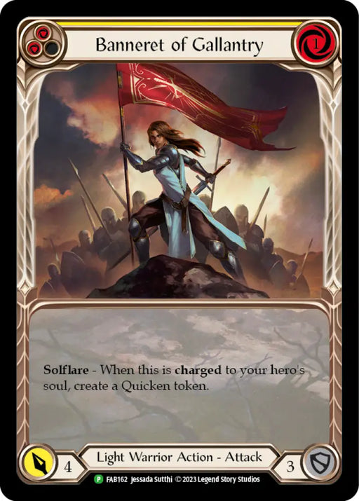 Banneret of Gallantry [FAB162] (Promo) Rainbow Foil - Flesh And Blood Single