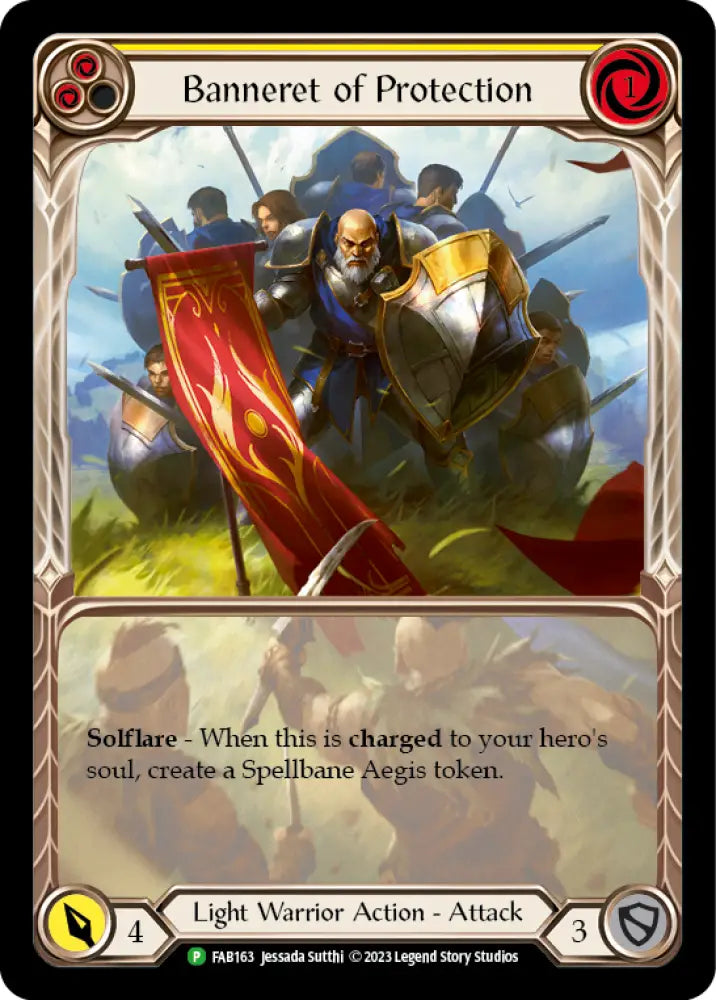 Banneret of Protection [FAB163] (Promo) Rainbow Foil - Flesh And Blood Single
