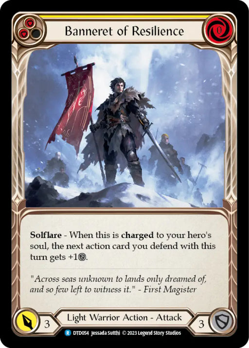 Banneret of Resilience [Dusk Till Dawn] Rainbow Foil - Flesh And Blood Single