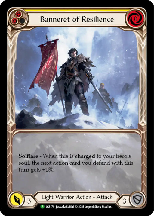 Banneret of Resilience (Extended Art) [LGS179] (Promo) Rainbow Foil - Flesh And Blood Single