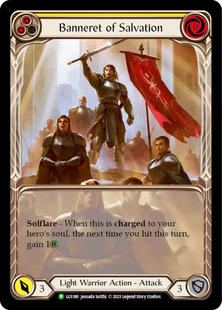 Banneret of Salvation (Extended Art) [LGS180] (Promo) Rainbow Foil - Flesh And Blood Single