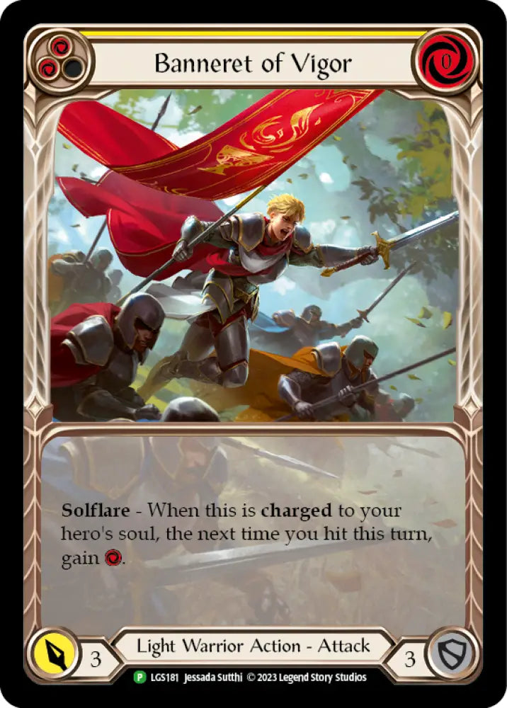 Banneret of Vigor (Extended Art) [LGS181] (Promo) Rainbow Foil - Flesh And Blood Single