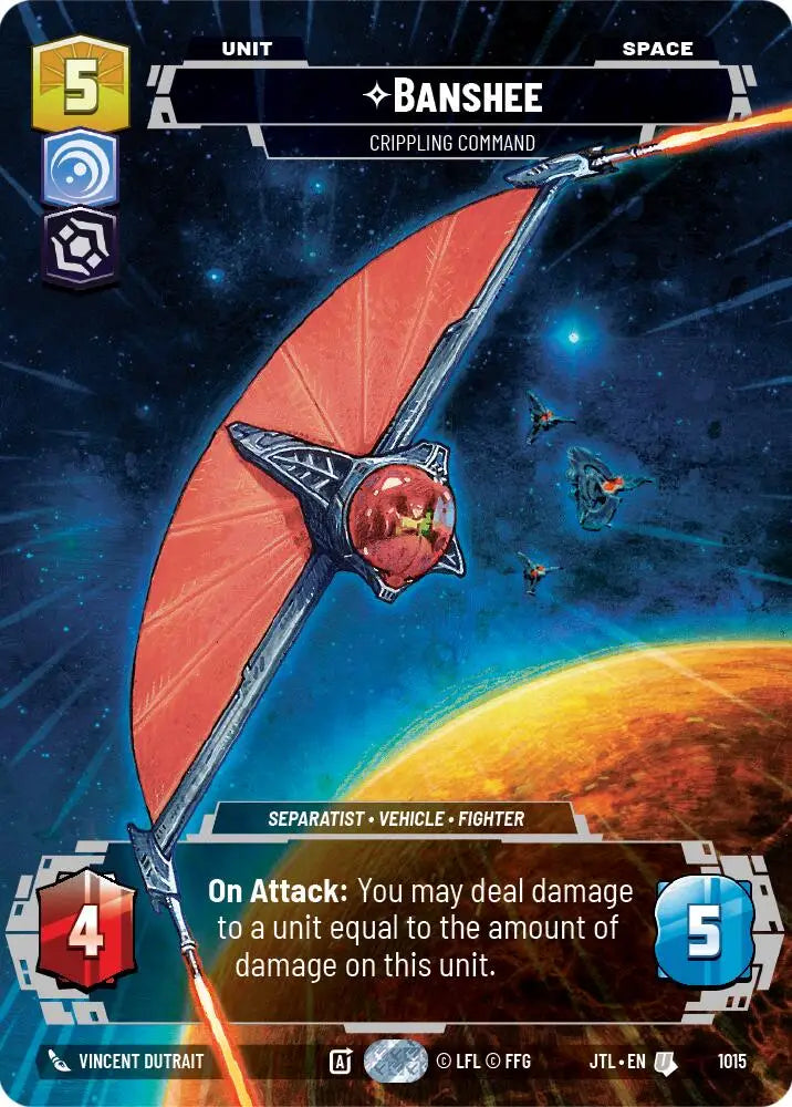 Banshee - Crippling Command (Prestige) (1015) [Jump to Lightspeed] - Star Wars: Unlimited Single