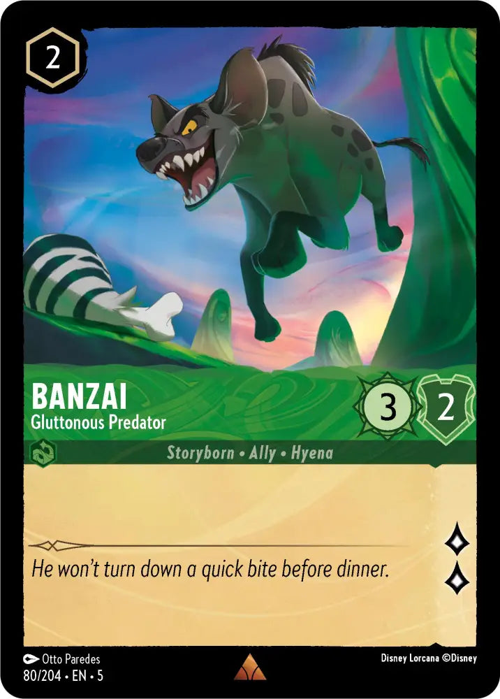 Banzai - Gluttonous Predator (80/204) [Shimmering Skies] - Lorcana Single