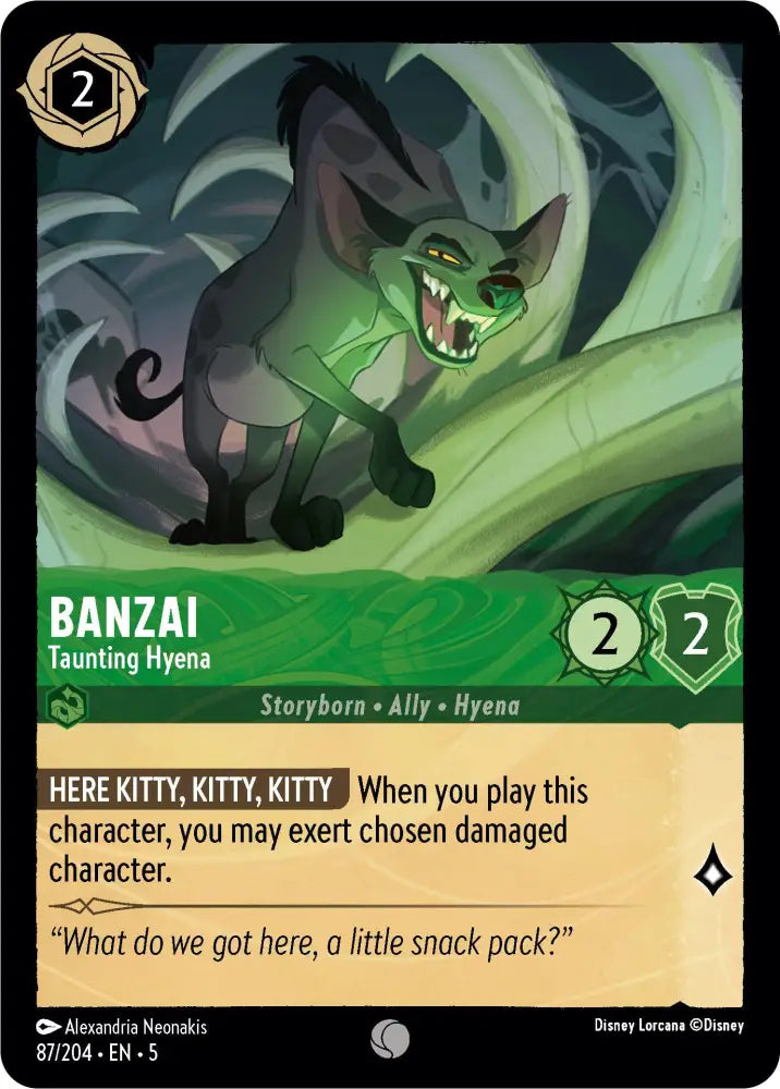 Banzai - Taunting Hyena (87/204) [Shimmering Skies] - Lorcana Single