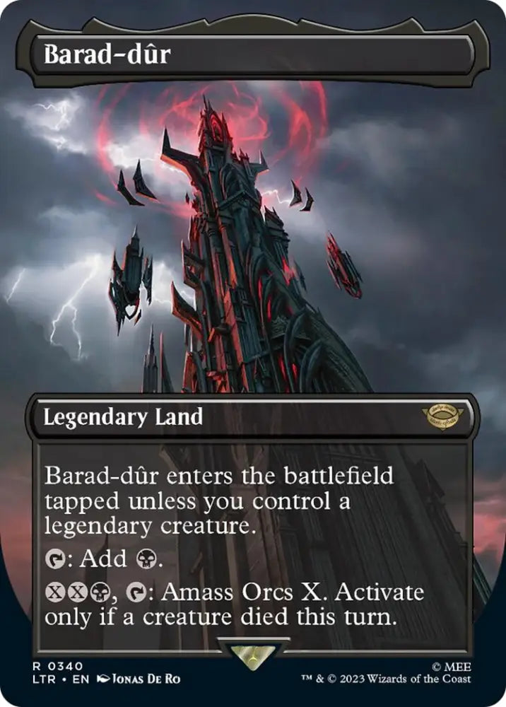 Barad-dur (Borderless Alternate Art) (340) [The Lord of the Rings: Tales of Middle-Earth] - MTG Single