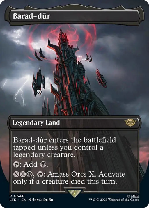 Barad-dur (Borderless Alternate Art) (340) [The Lord of the Rings: Tales of Middle-Earth] - MTG Single
