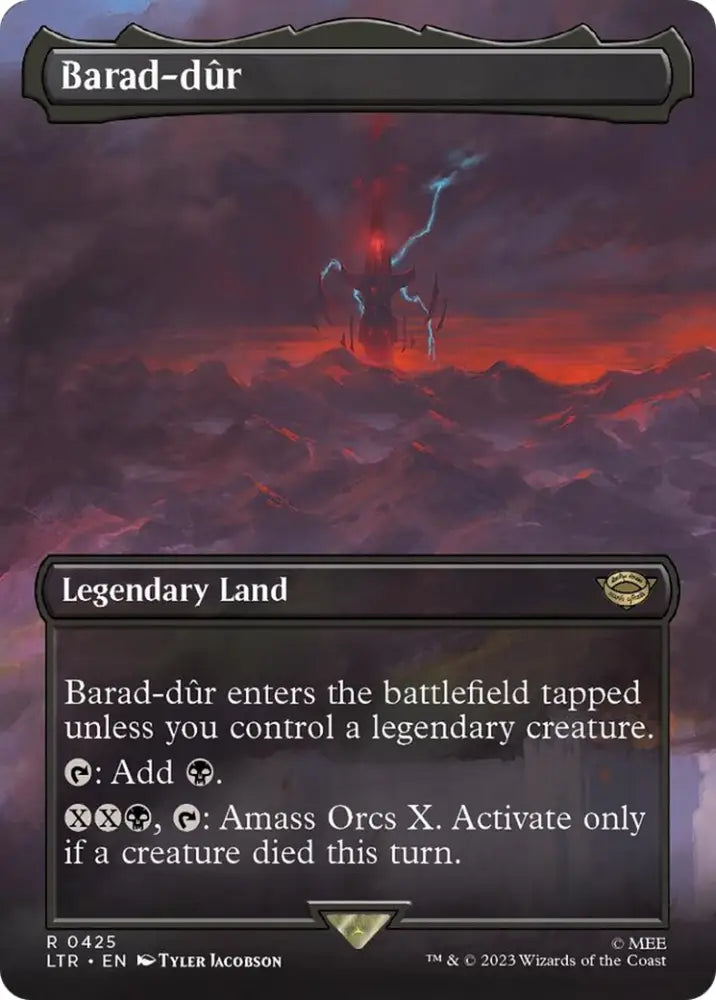 Barad-dur (Borderless Alternate Art) (425) [The Lord of the Rings: Tales of Middle-Earth] - MTG Single
