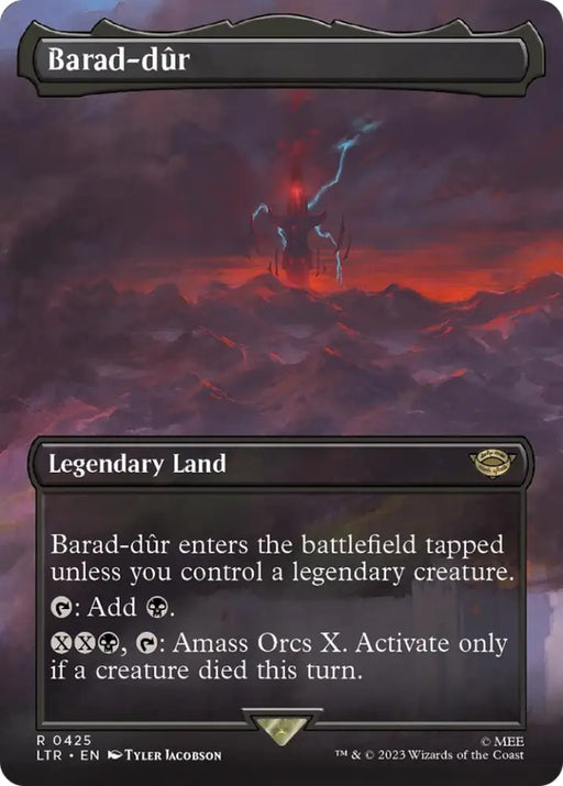 Barad-dur (Borderless Alternate Art) (425) [The Lord of the Rings: Tales of Middle-Earth] - MTG Single