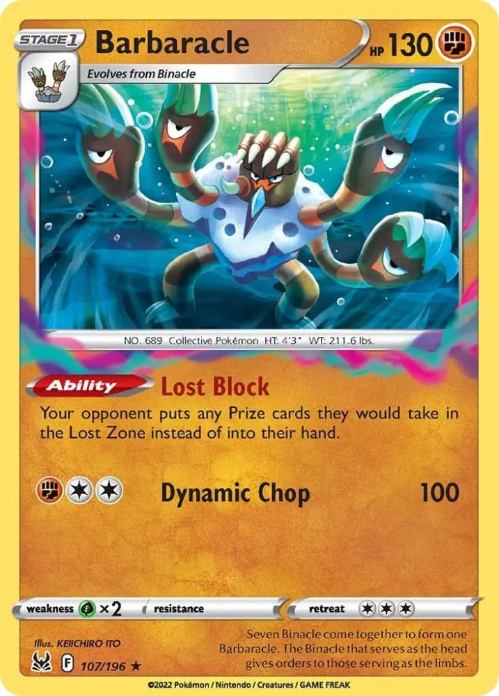 Barbaracle (107/196) [Sword & Shield: Lost Origin] - Pokemon Single