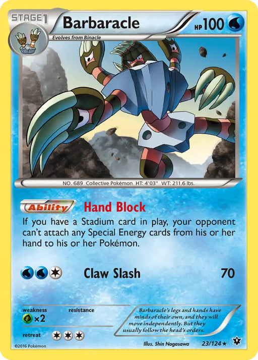 Barbaracle (23/124) [XY: Fates Collide] - Pokemon Single