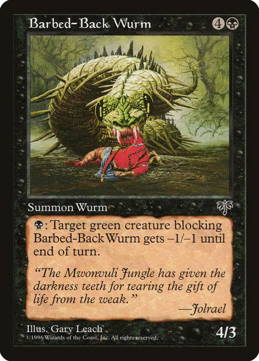 Barbed-Back Wurm [Mirage] - MTG Single