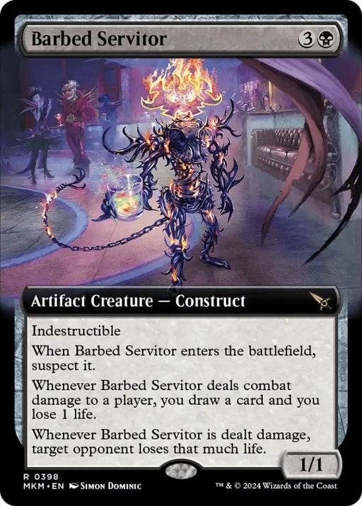 Barbed Servitor (Extended Art) [Murders at Karlov Manor] - MTG Single