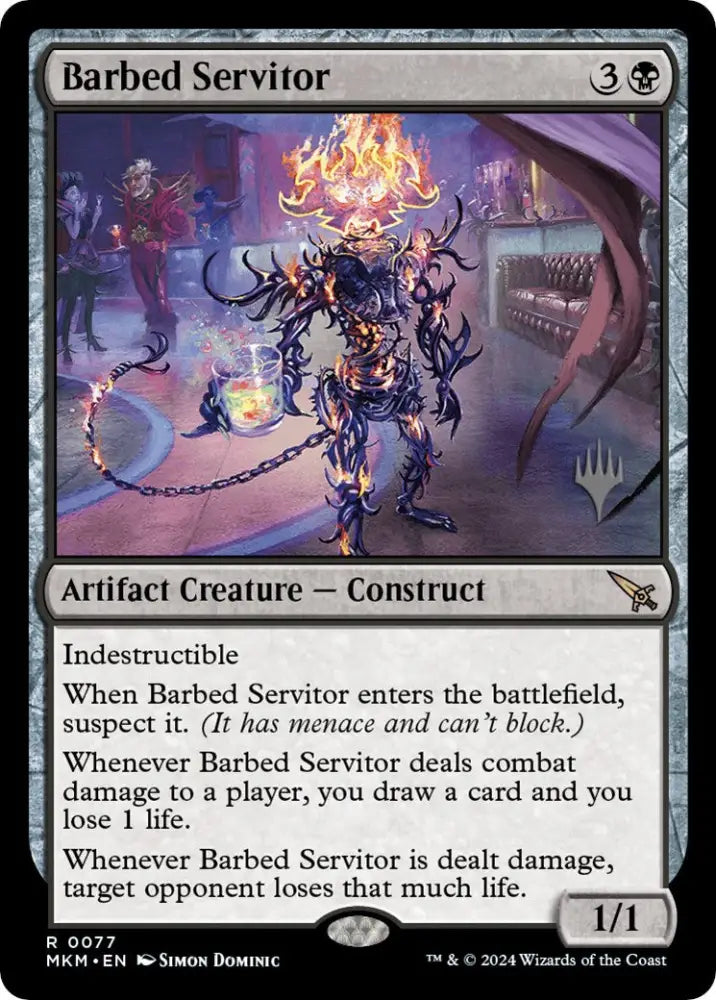 Barbed Servitor (Promo Pack) [Murders at Karlov Manor Promos] - MTG Single
