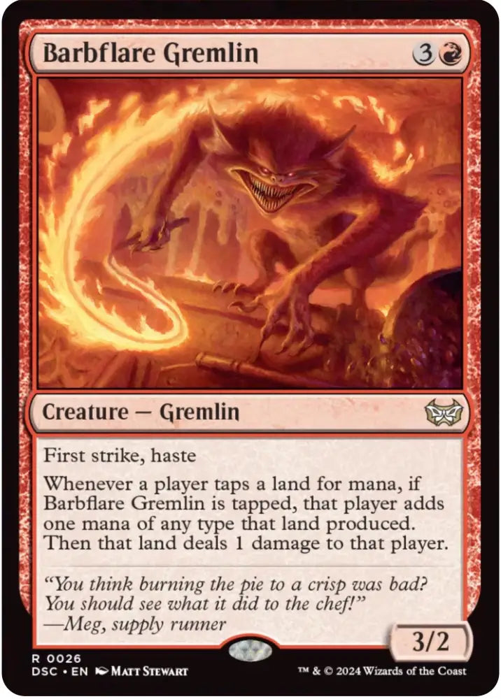Barbflare Germlin [Duskmourn: House of Horror Commander] - MTG Single