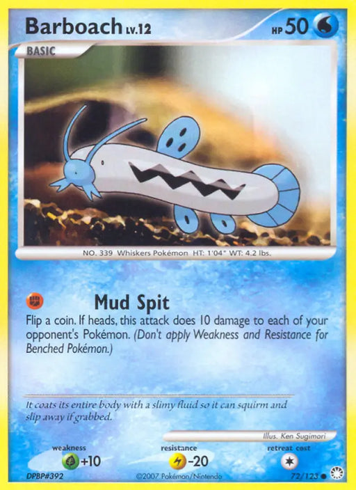 Barboach (72/123) [Diamond & Pearl: Mysterious Treasures] - Pokemon Single