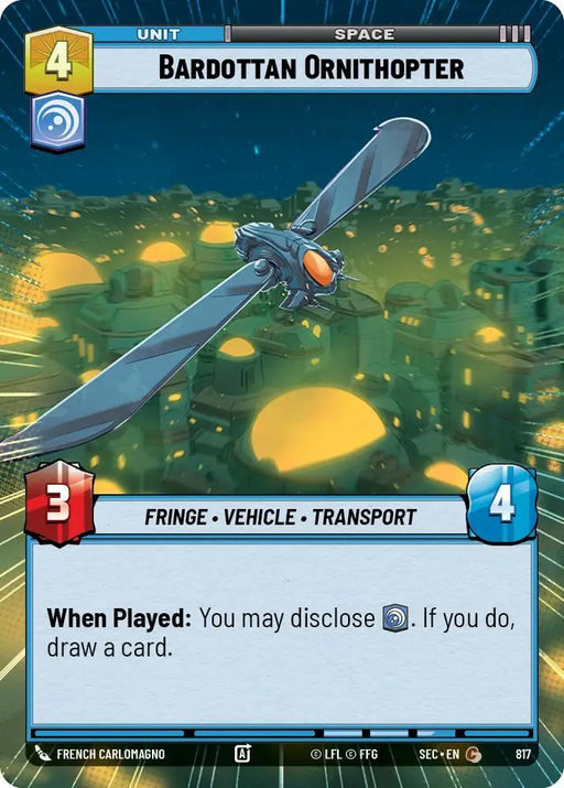 Bardottan Ornithopter (Hyperspace Foil) (818) [Secrets of Power]