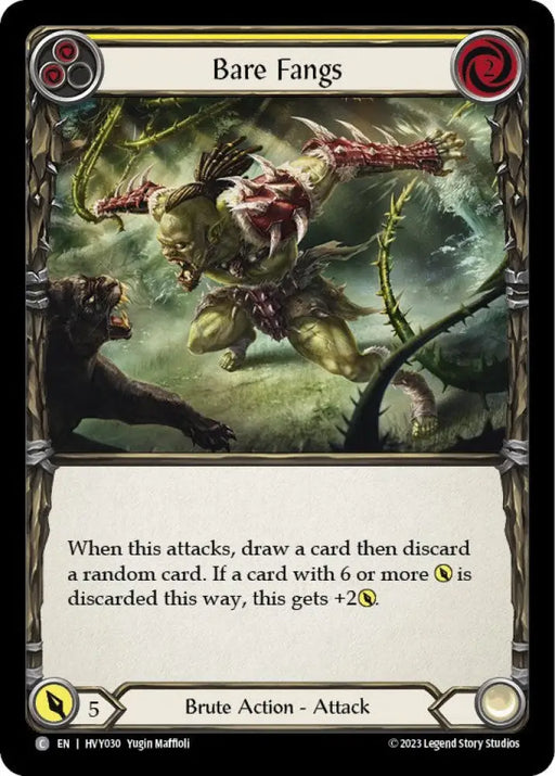 Bare Fangs (Yellow) [Heavy Hitters] - Flesh And Blood Single