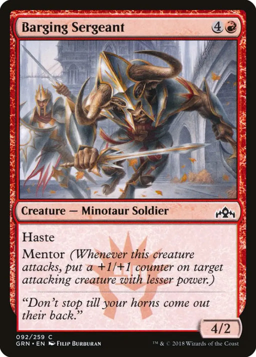 Barging Sergeant [Guilds of Ravnica] - MTG Single