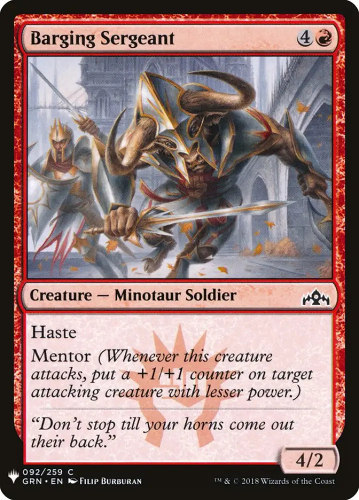 Barging Sergeant [Mystery Booster] - MTG Single